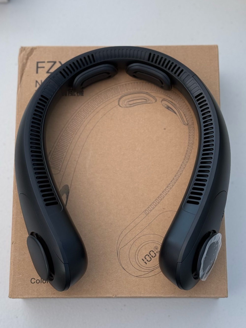 FZV Neck Fan – Black Hands-Free Personal Cooling Device